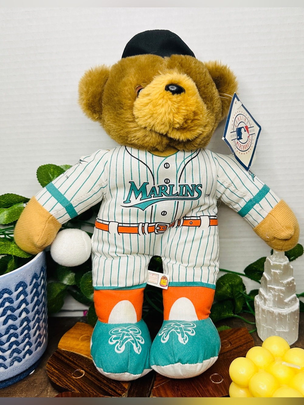 MLB Vintage Baseball Miami Marlins Plush Bear